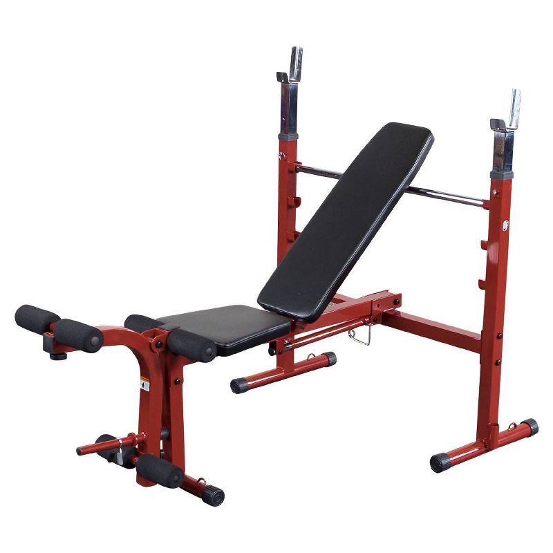 Body-Solid Best Fitness Weight Bench with Olympic Grip Handle Weight Set - 300lbs