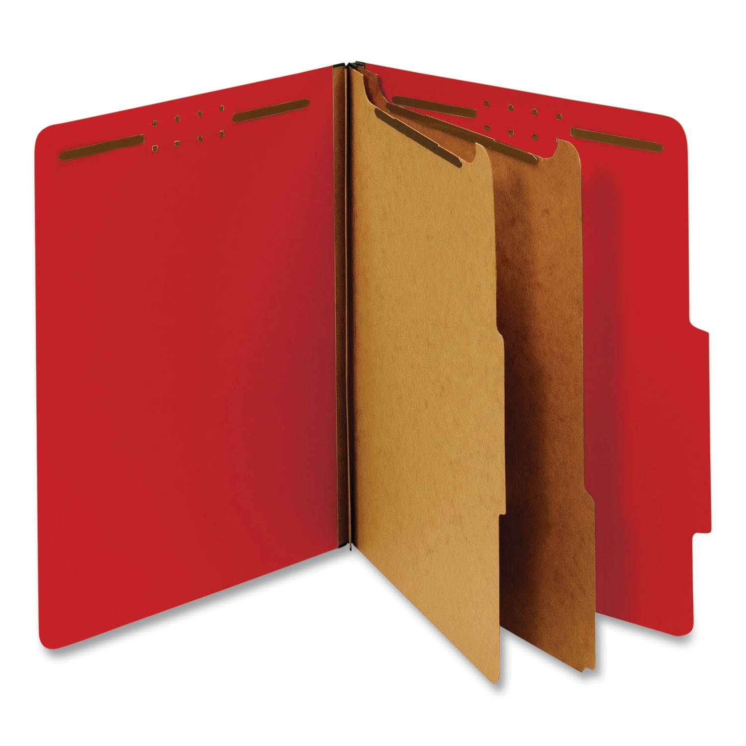 Pressboard Classification Folders, Letter, Six-Section, Ruby Red, 10/B