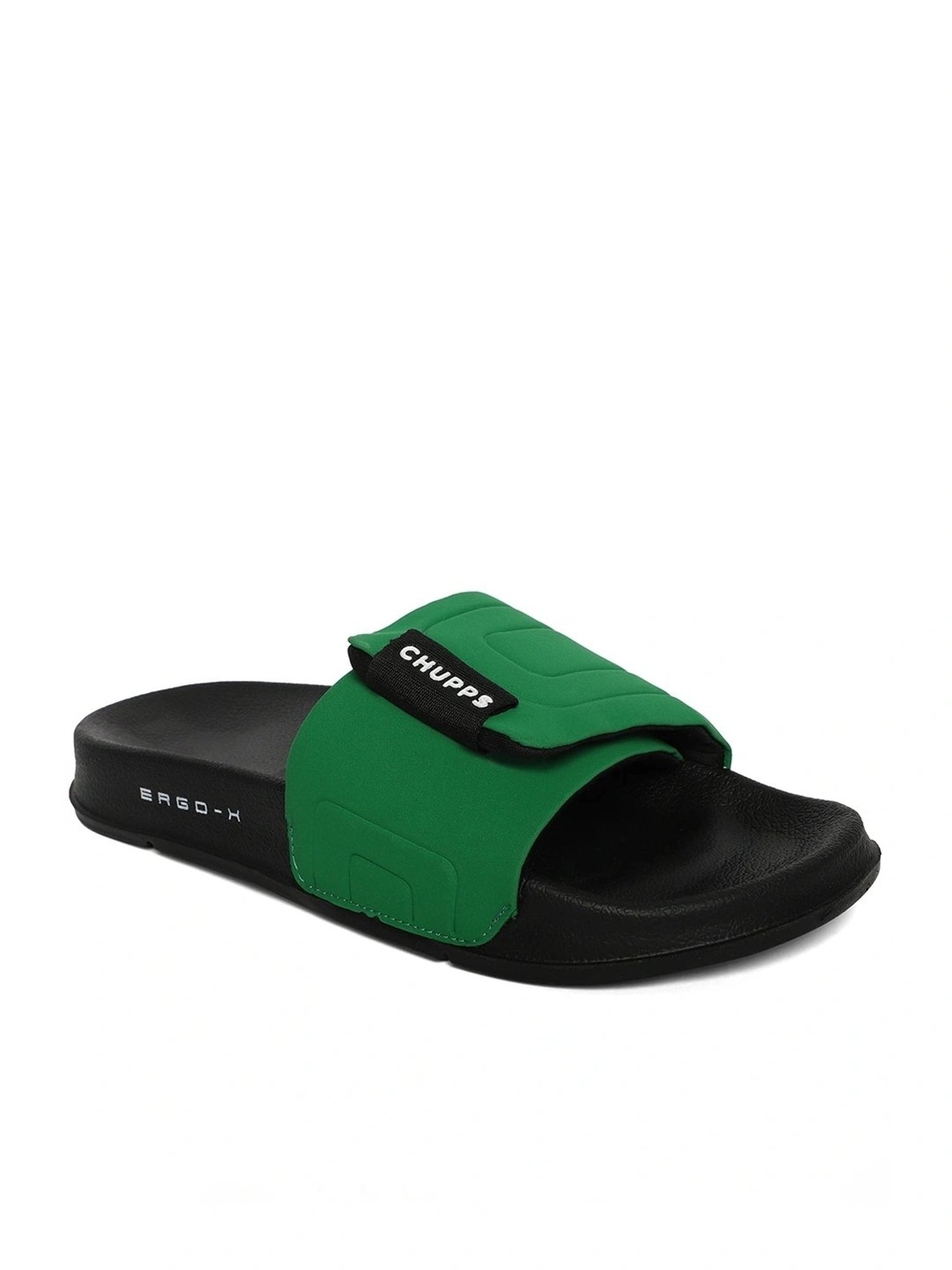 Chupps Women's Quilt Bloom ErgoX Plus Green Slides