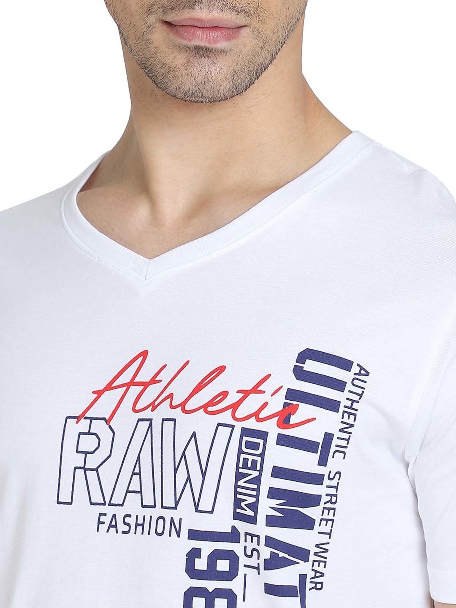 Dyca White V Neck T-Shirt