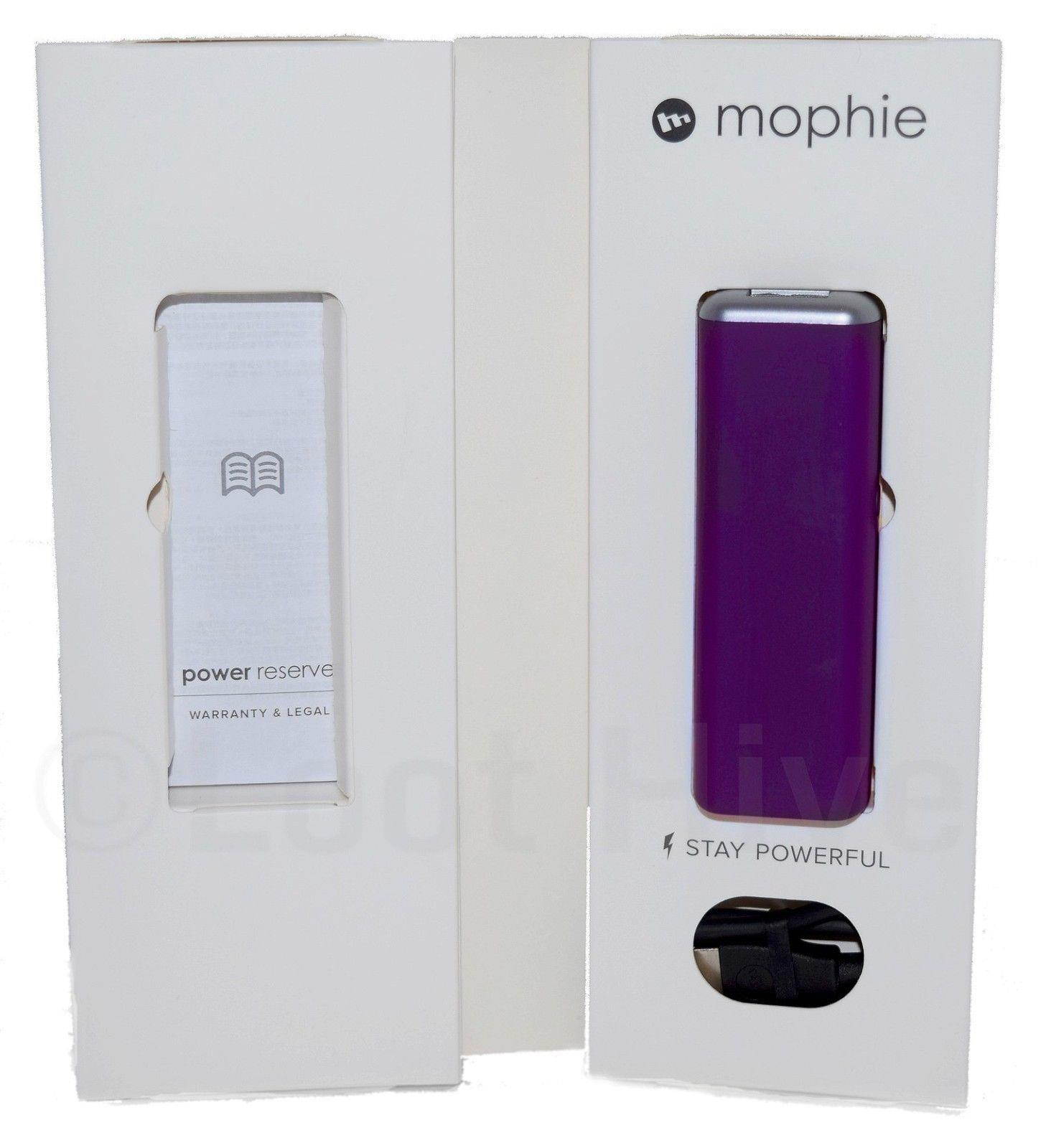 NEW ORIGINAL Mophie Power Reserve 1X Portable Battery PURPLE 2600mAh Charger USB