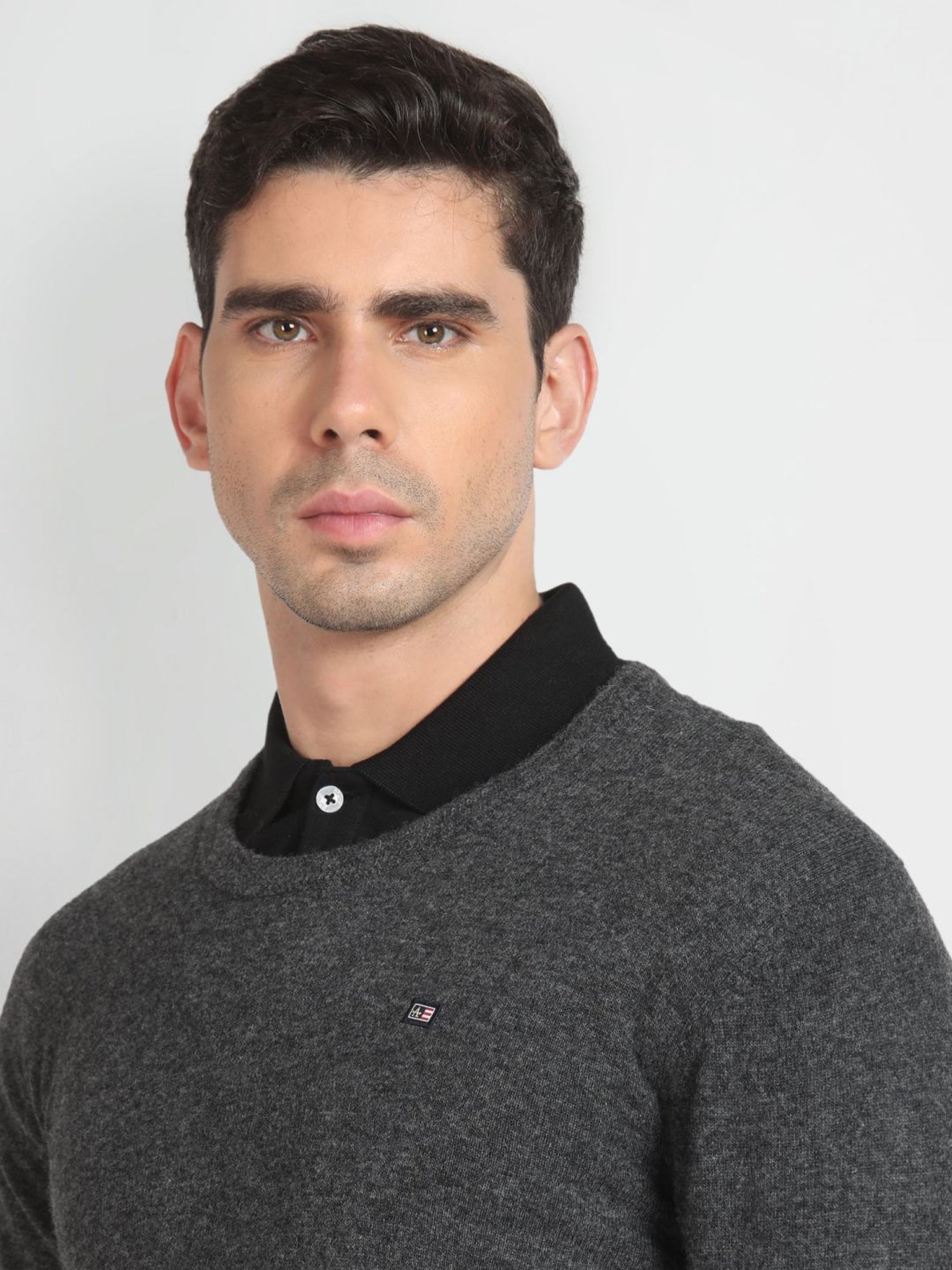 Arrow Sport Charcoal Regular Fit Sweater