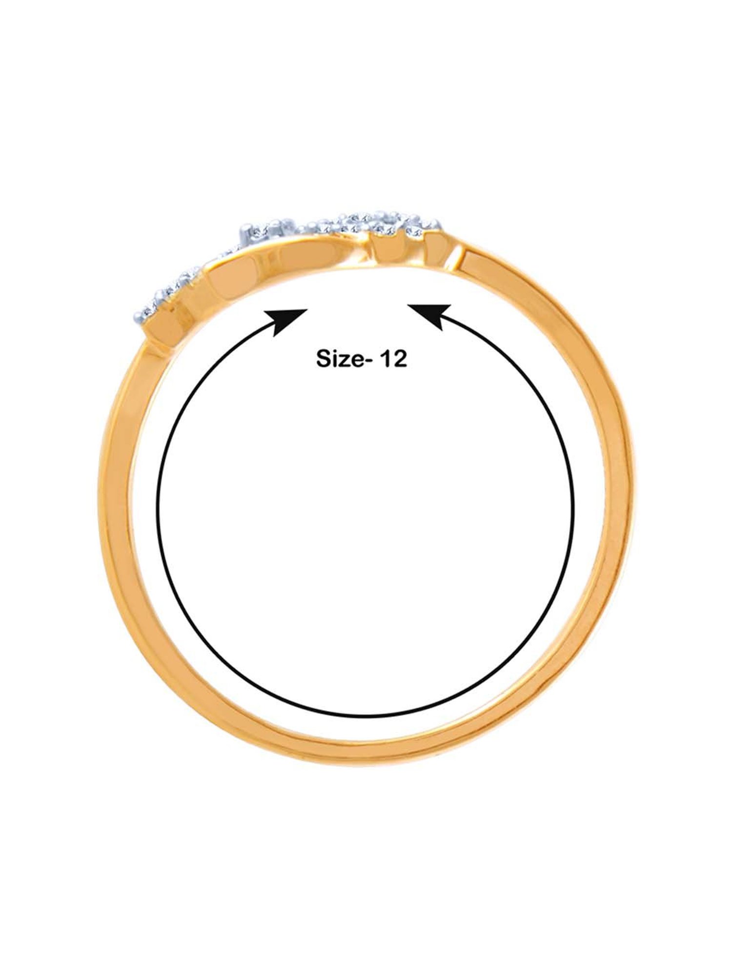 Mia By Tanishq Nature's Finest 14k Yellow Gold Radiant Sp Elegance Diamond Ring