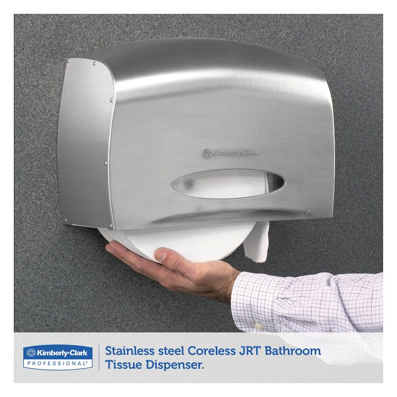 Kimberly-Clark Professional* Coreless JRT Jr. Bath Tissue Dispenser EZ Load 6x9.8x14.3 Stainless