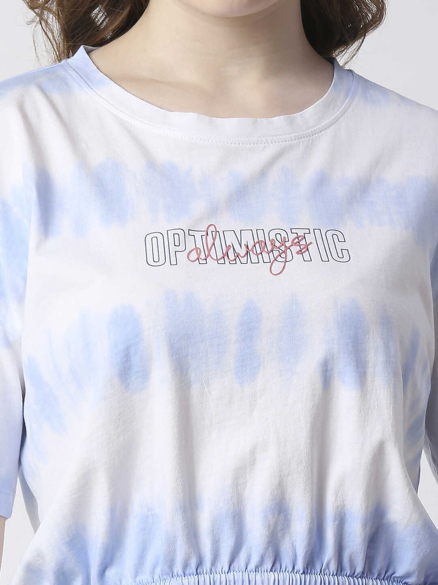 Pepe Jeans Blue Cotton Tie & Dye T-Shirt