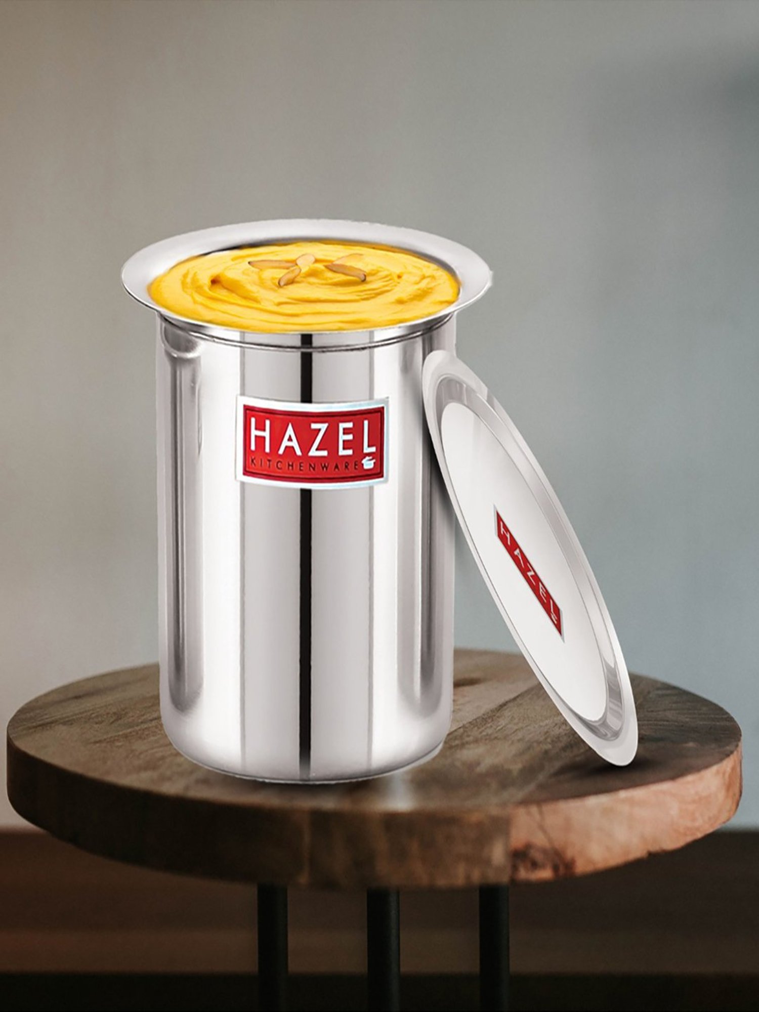 HAZEL Silver Stainless Steel Milk Boiler Pot with Lid (6000ml)