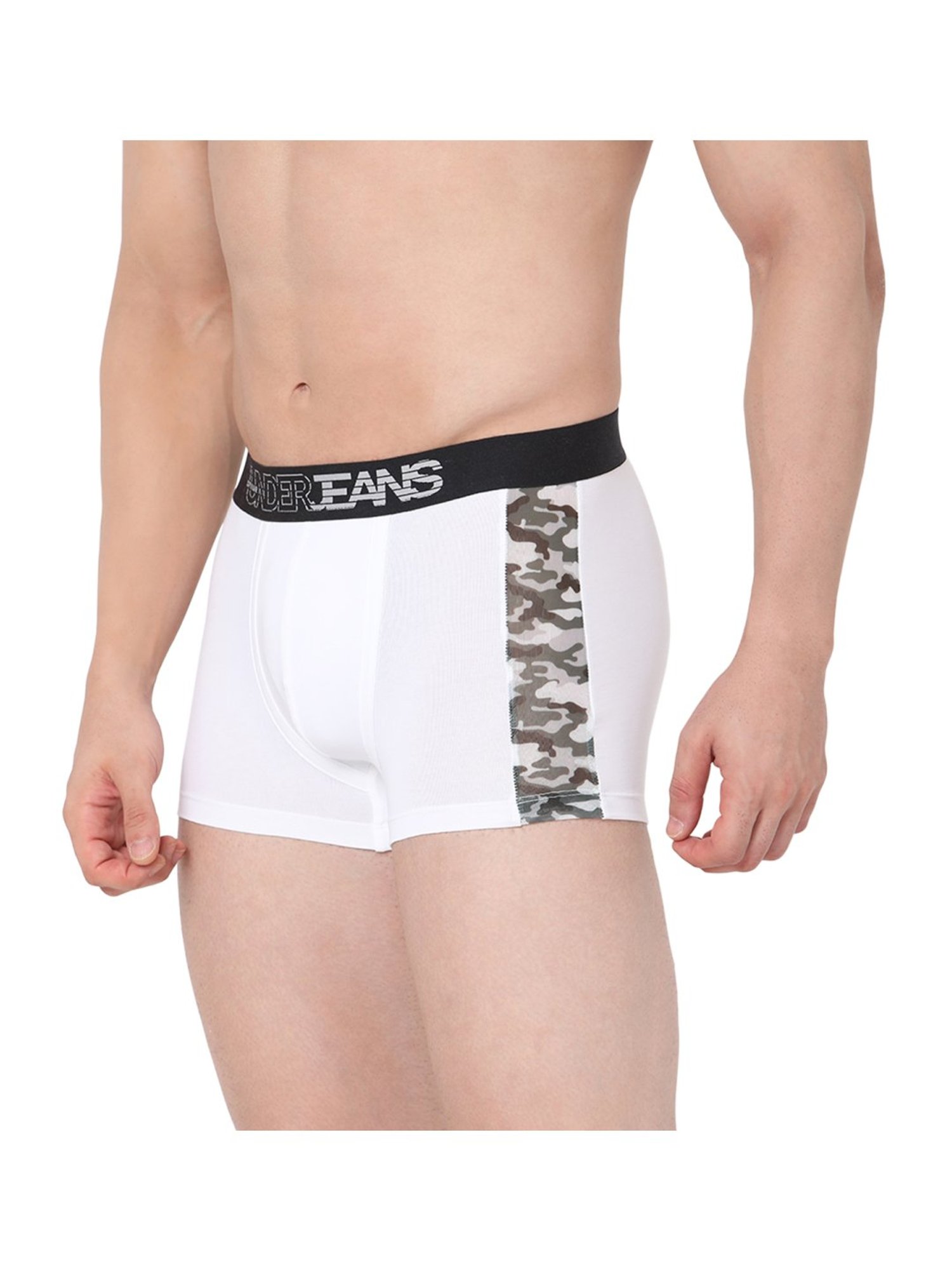 UnderJeans by Spykar White Cotton Trunks