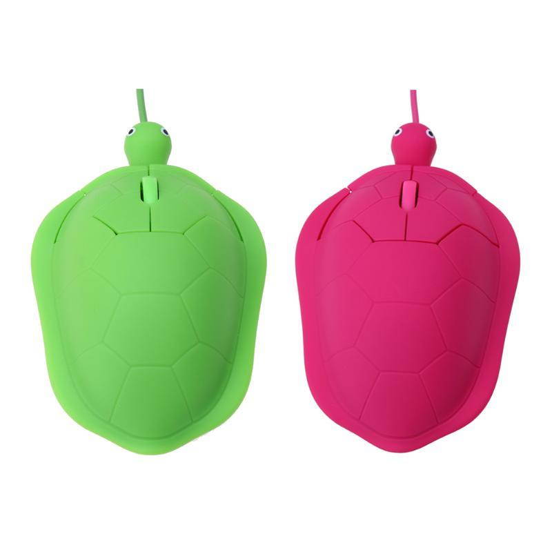 1.5m Wire Cute Turtle Shape Home Office Use 800 DPI 3 Keys Optical Mouse for Notebook PC Laptop Computer Peripherals