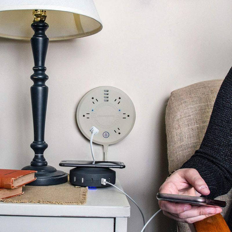 ChargeHub Powerstation 360 10-Device Surge Protector Power Strip