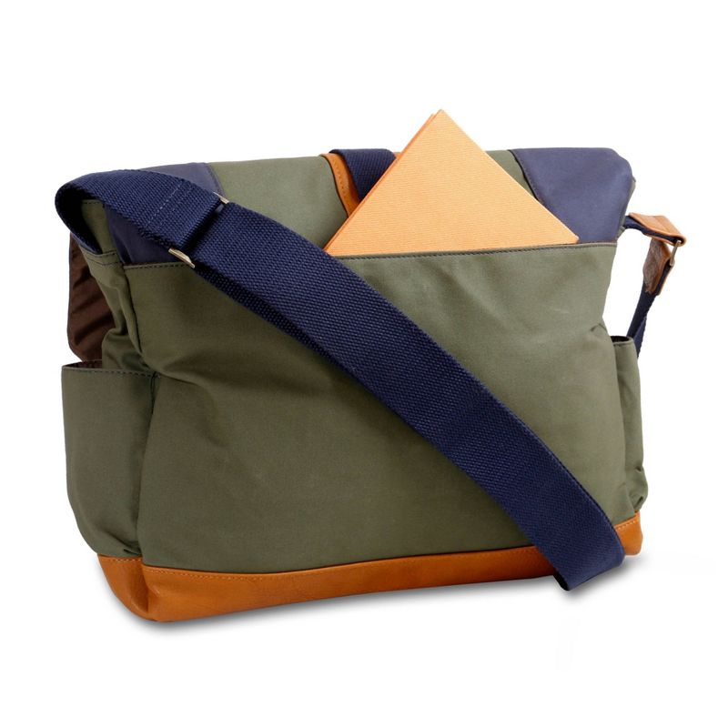 J World Sam Canvas Messenger Bag - Khaki