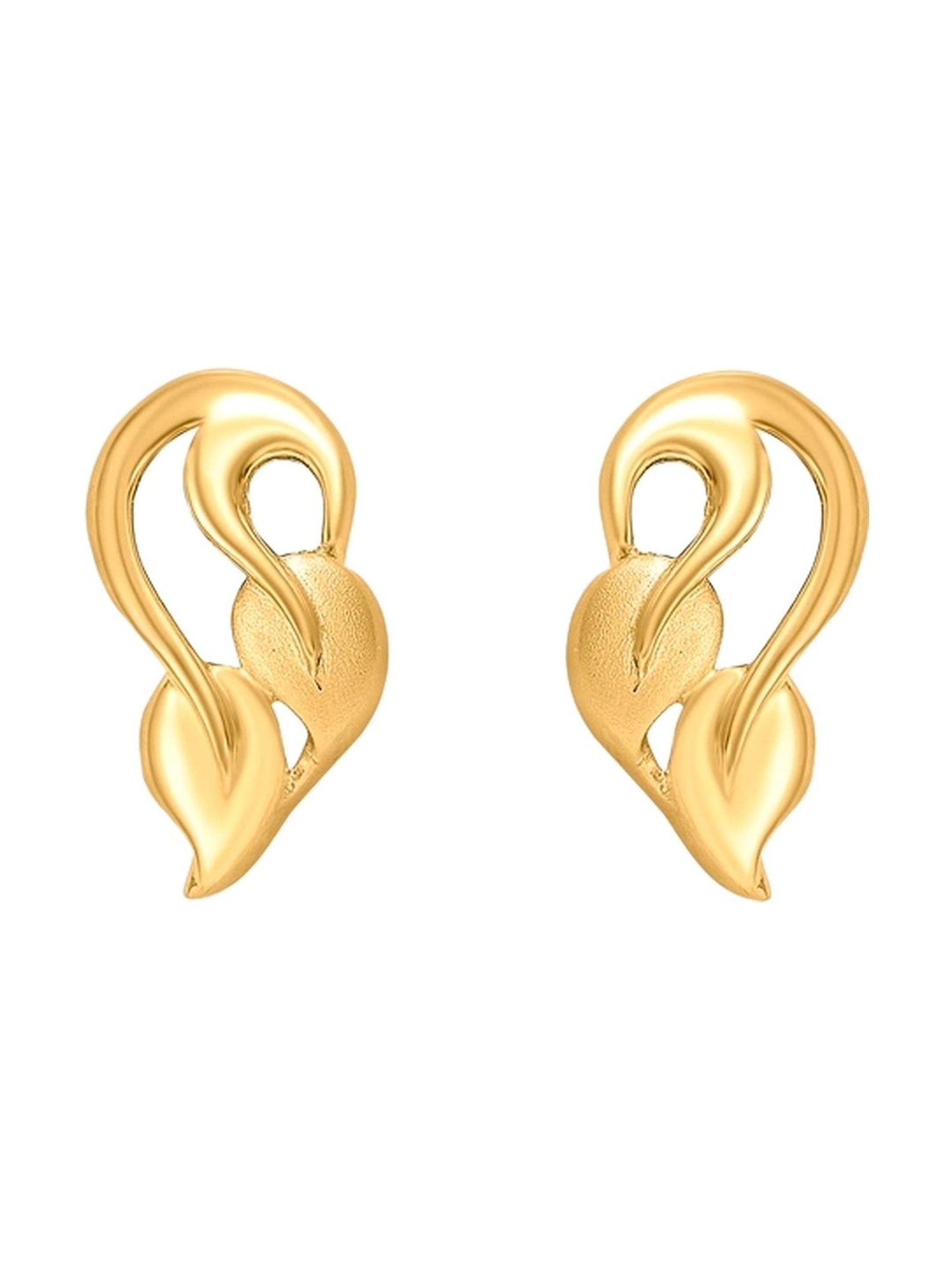 P.N.Gadgil Jewellers 22 Karat (916) BSI Hallmarked Yellow Gold Trendy Triumph StudEarring For Woman