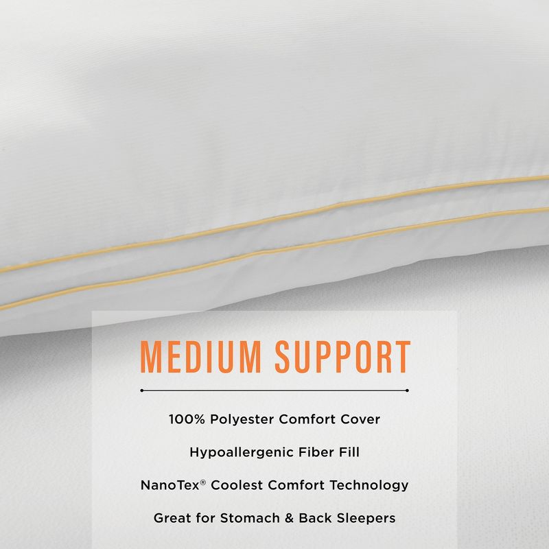 SensorPEDIC Essentials Medium Support Standard Gusseted Fiber Bed Pillow
