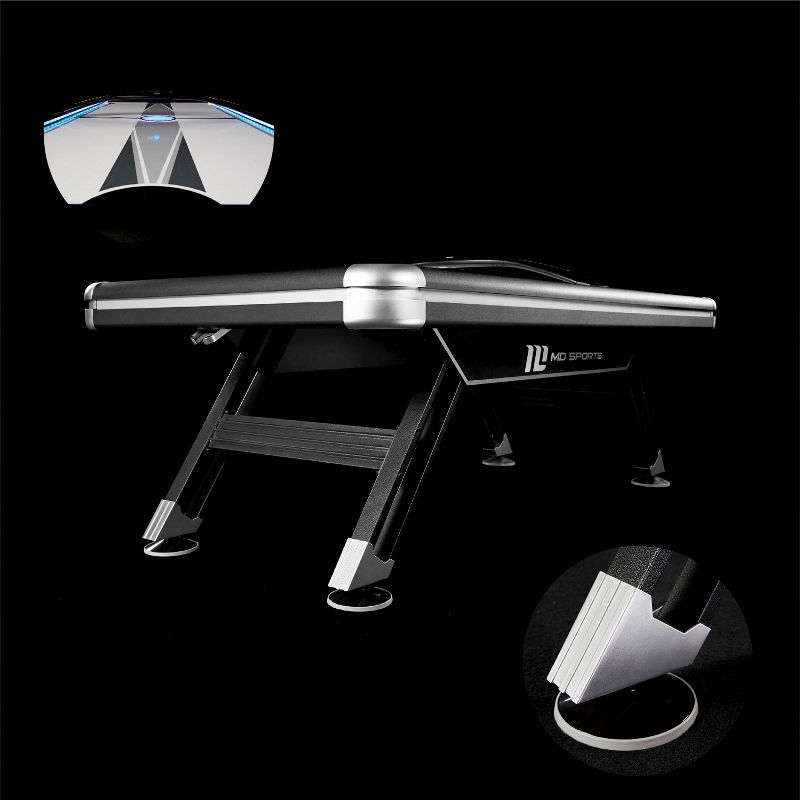 MD Sports Titan 7.5' Air Powered Hockey Table with Overhead Scorer - Black