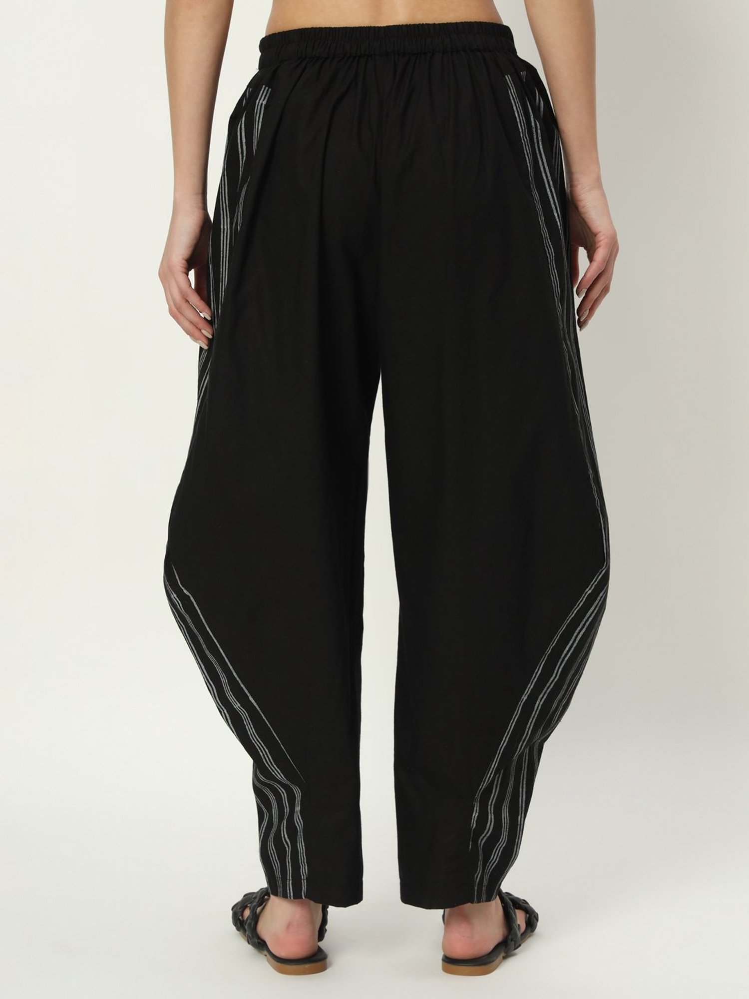 9rasa Black Cotton Pants