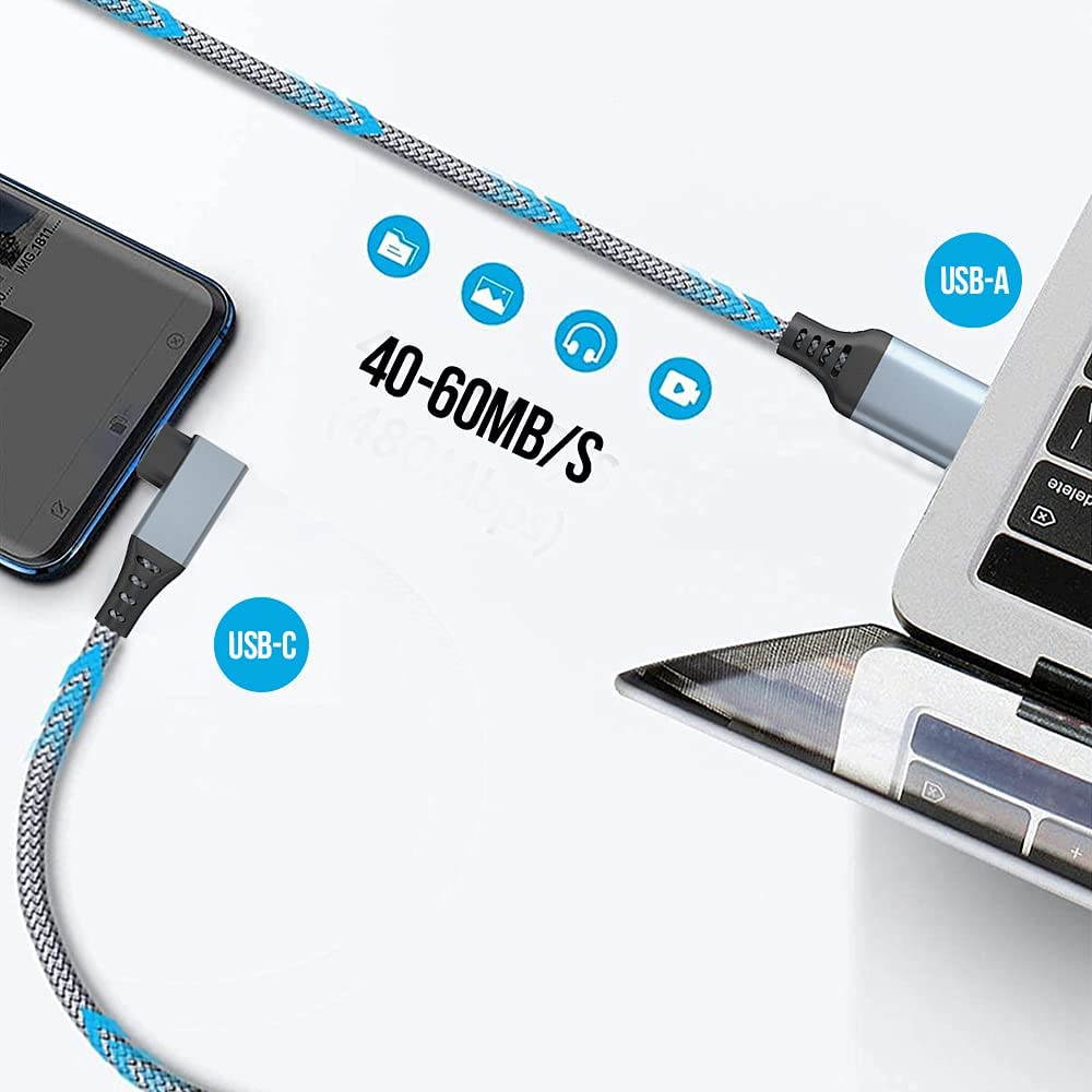 Oculus Quest 2 Link Cable, 16FT / 5M Link Virtual Reality Headset Cable for Oculus Quest 2, USB A to C 3.0 Fast Charging and Data Transmission for Cellphone & PC VR Headset (Gray)