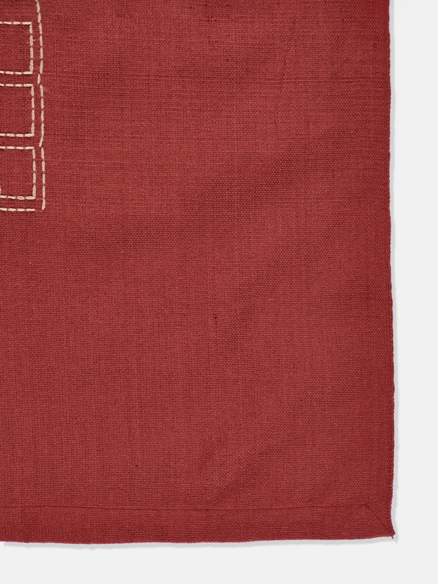 Fabindia Rust Cotton 70 TC 200 GSM Drithi Table Cover - Set of 4