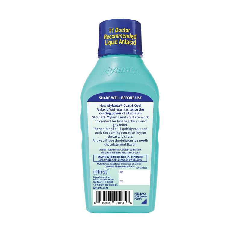 Mylanta Coat & Cool Chocolate Mint - Maximum Strength Liquid - 12oz