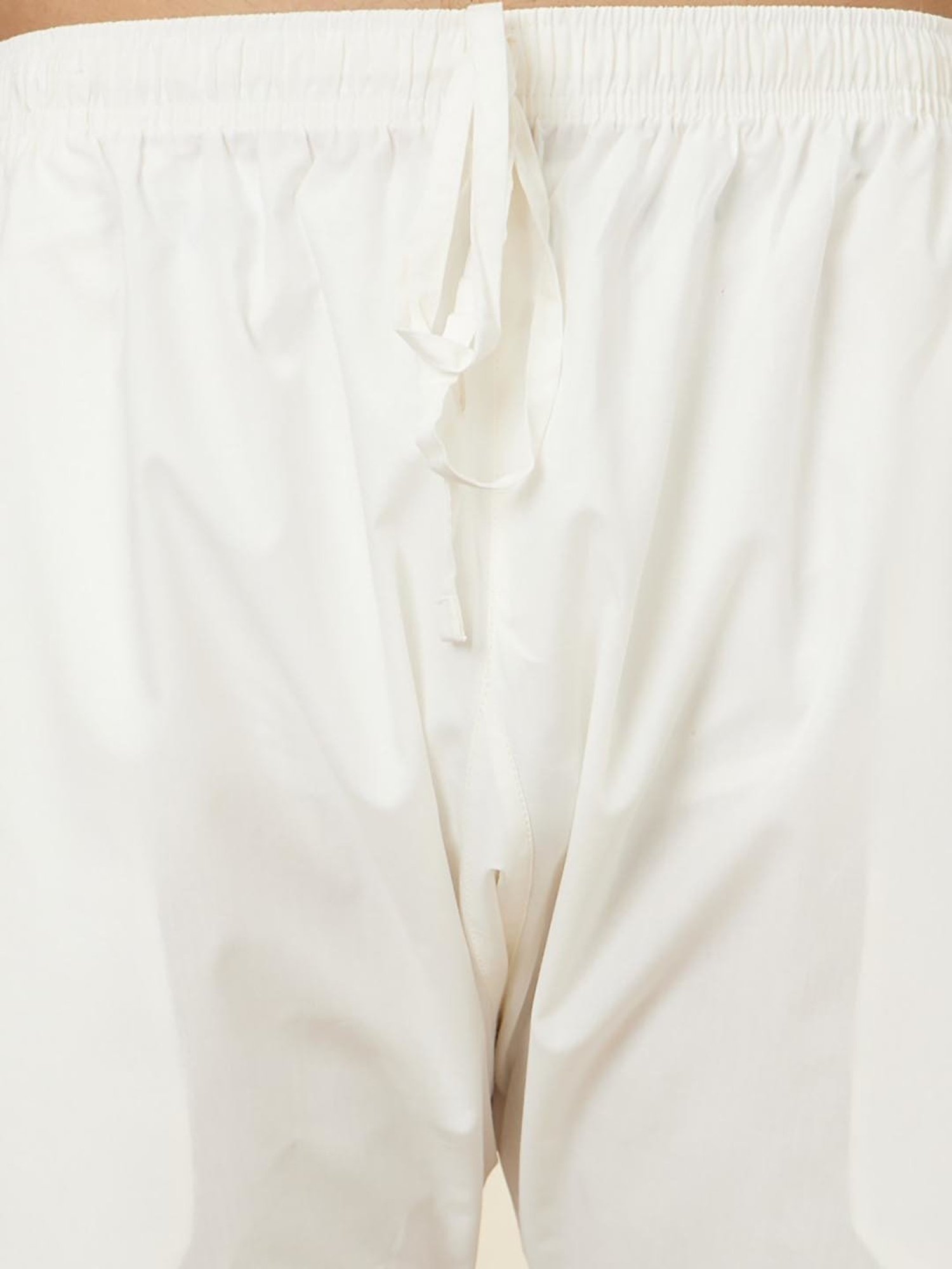 Manyavar Purple & White Regular Fit Embroidered Kurta & Pyjamas Set