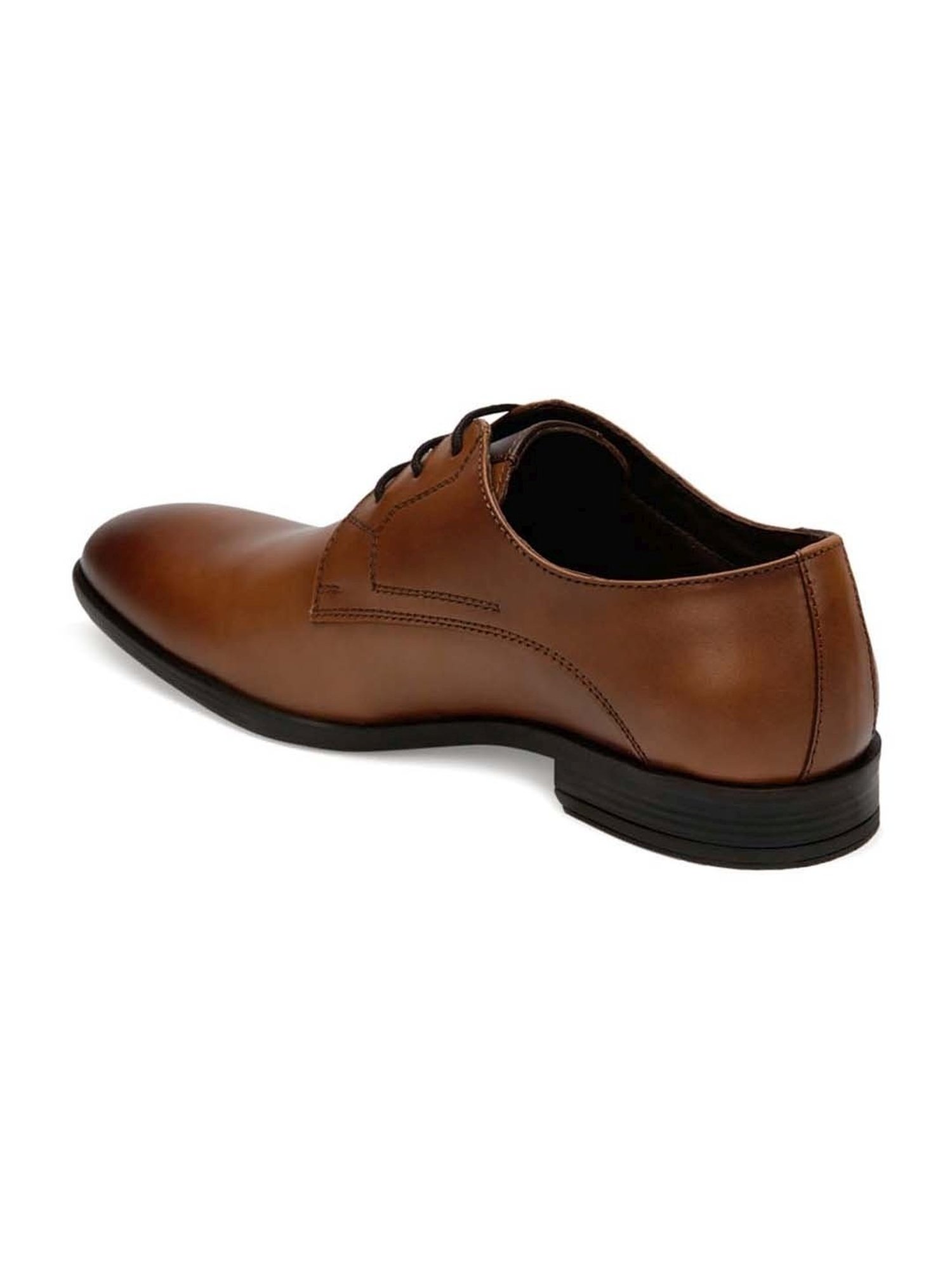 ID Men's Tan Derby Shoes