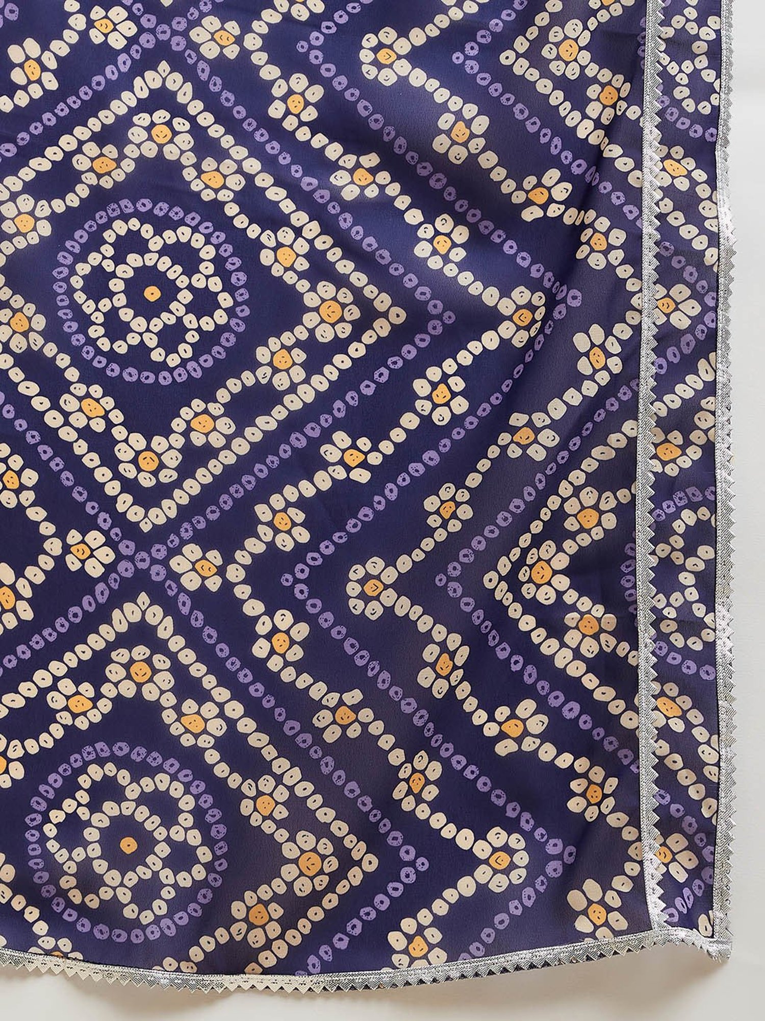 PANIT Blue Printed Ethnic Dress With Dupatta