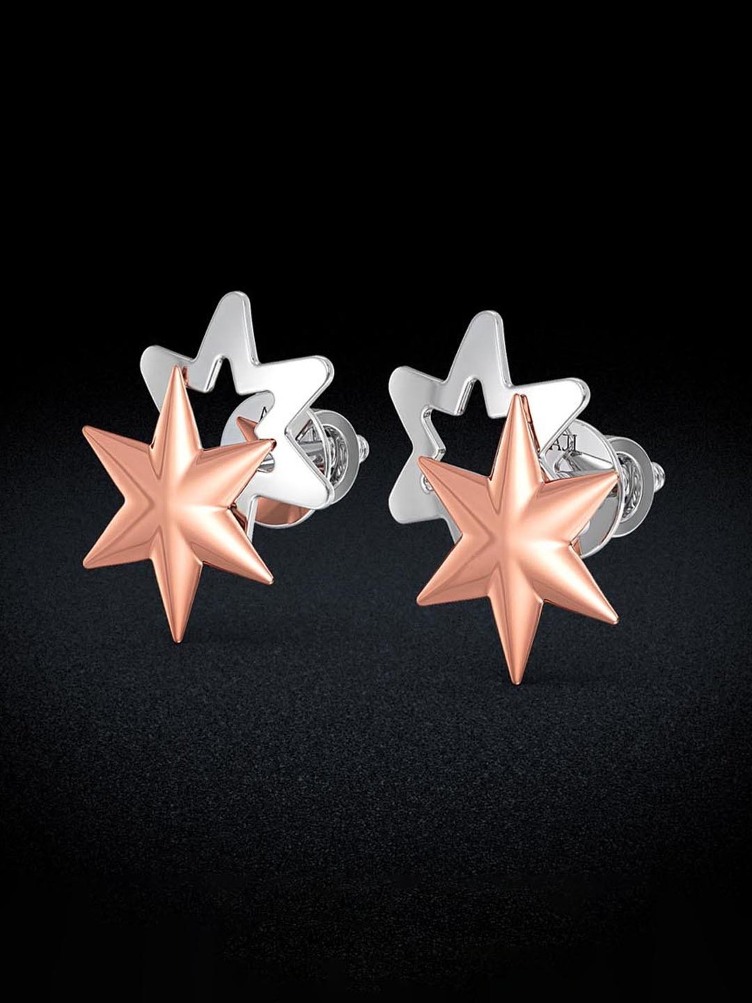 Joyalukkas 950 Platinum Sparkling Shining Star Earrings