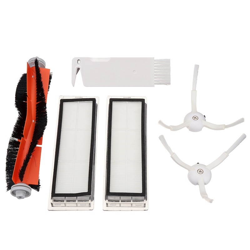 6pcs Main Brush HEPA Filter Side Brushes Replacements for XIAOMI Mi Robot Vacuum Cleaner