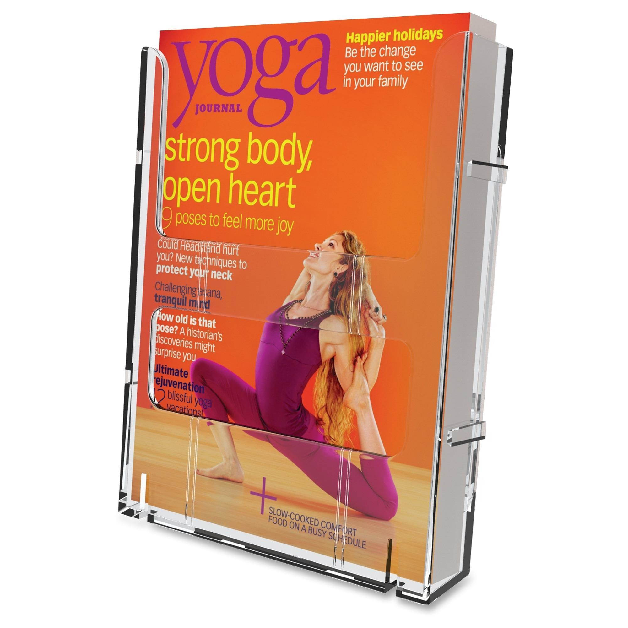 Deflecto Literature Holder Magazine 1-1/4"x9"x11-1/4" Clear 772001