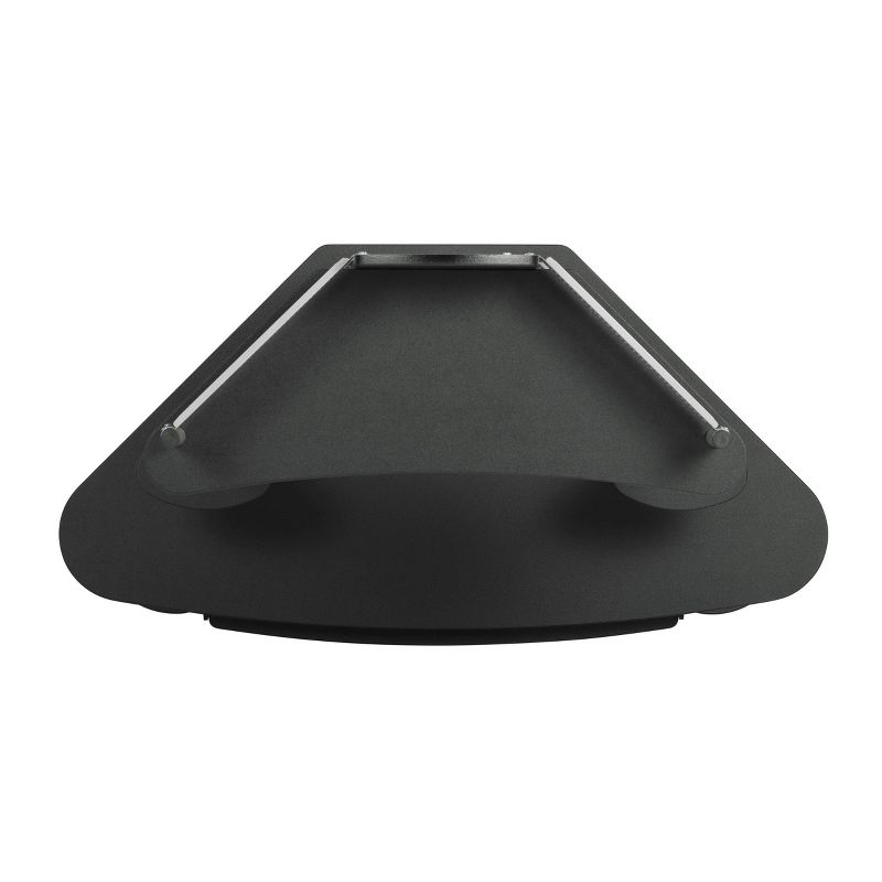 Element Corner Computer Tower With Hutch Silver/Black - Calico Designs