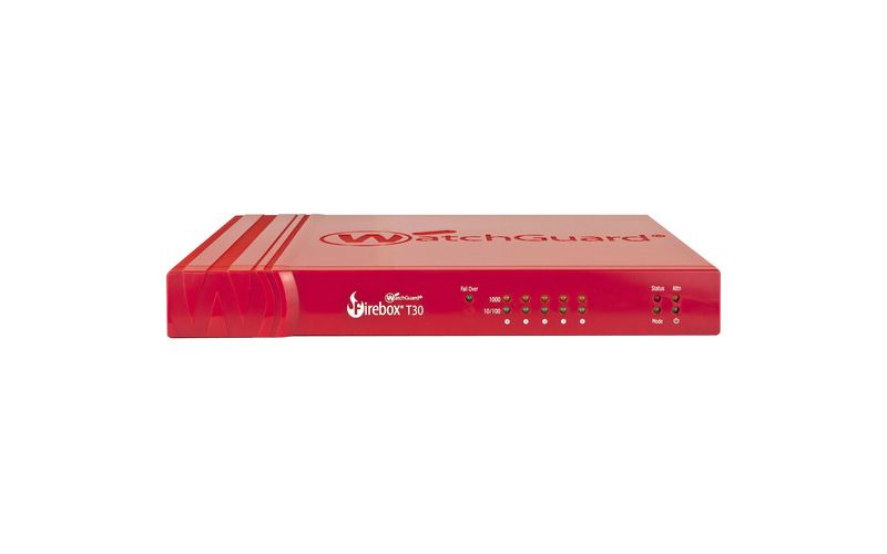 WatchGuard Firebox T30 with 3-yr Basic Security Suite (US) - 5 Port - 10/100/1000Base-T - Gigabit Ethernet