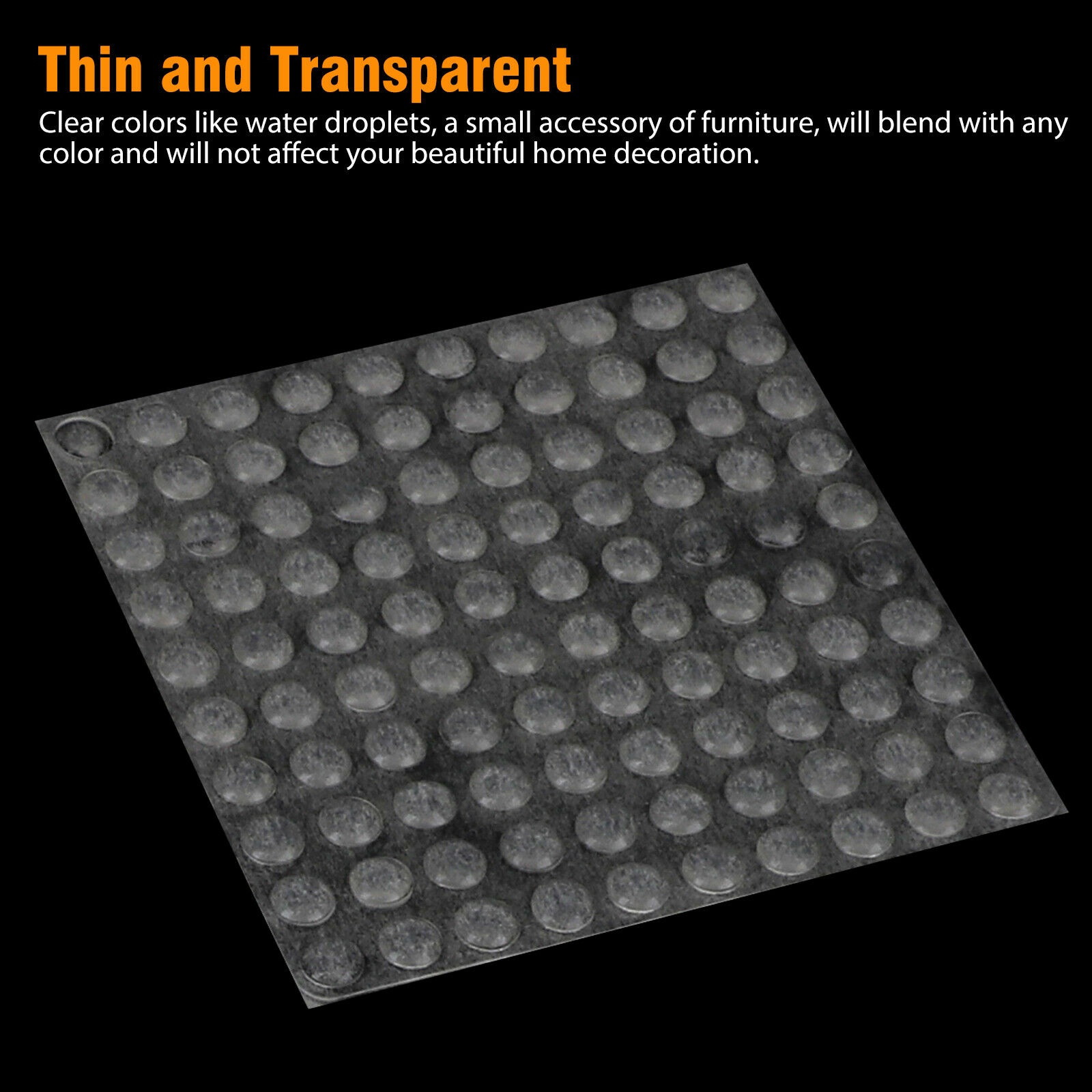 100Pcs Self Adhesive Hemispherical Bumpers Clear Silicone Rubber for Furniture