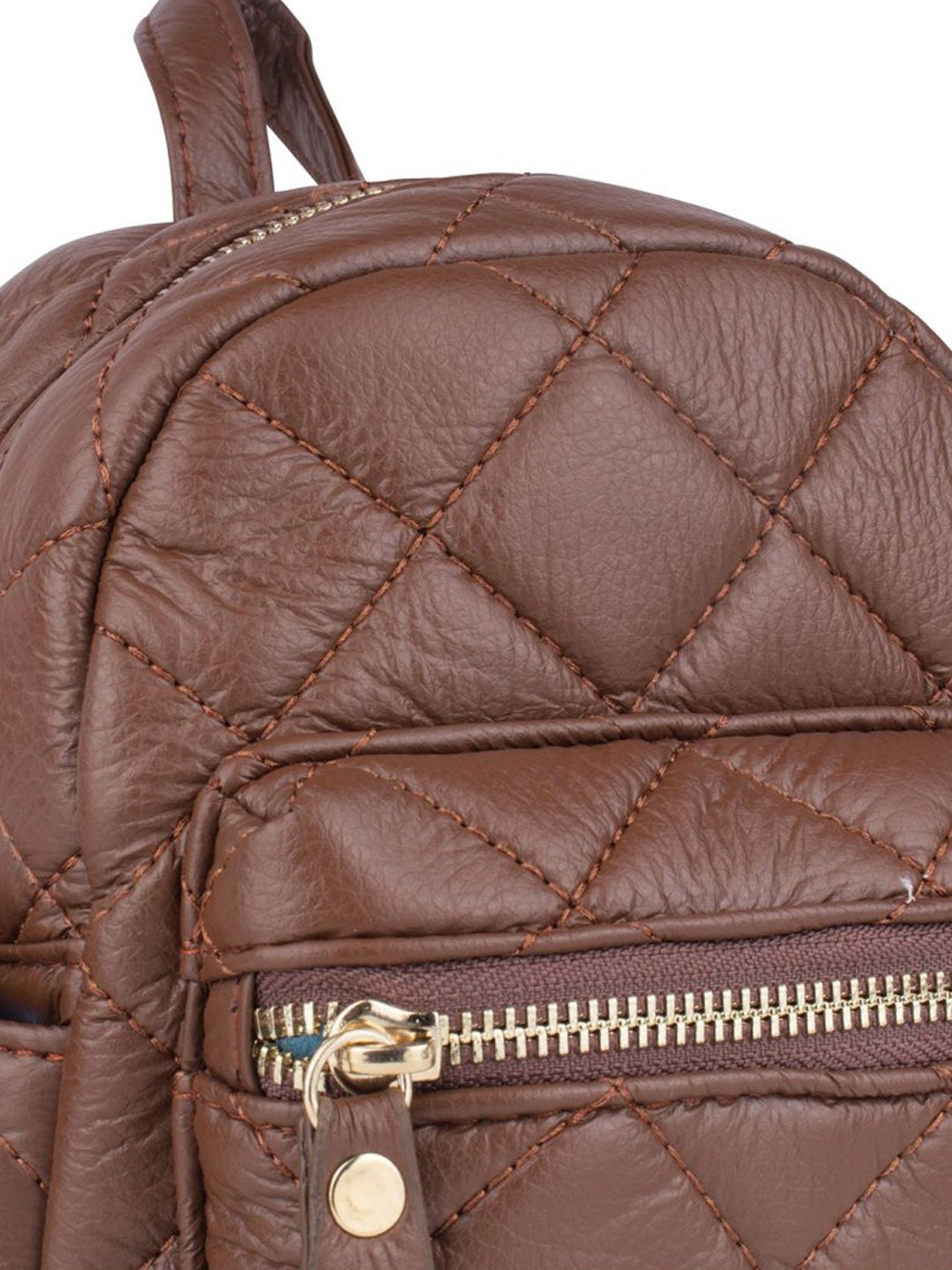 Angeline Brown PU Small Backpack