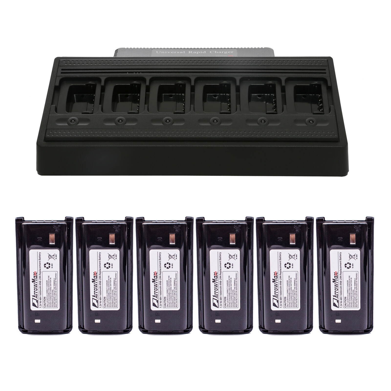 Radio 6 Unit Charger + 6 pcs Battery Combo Set for Kenwood  TK-3200LP TK-3300UP