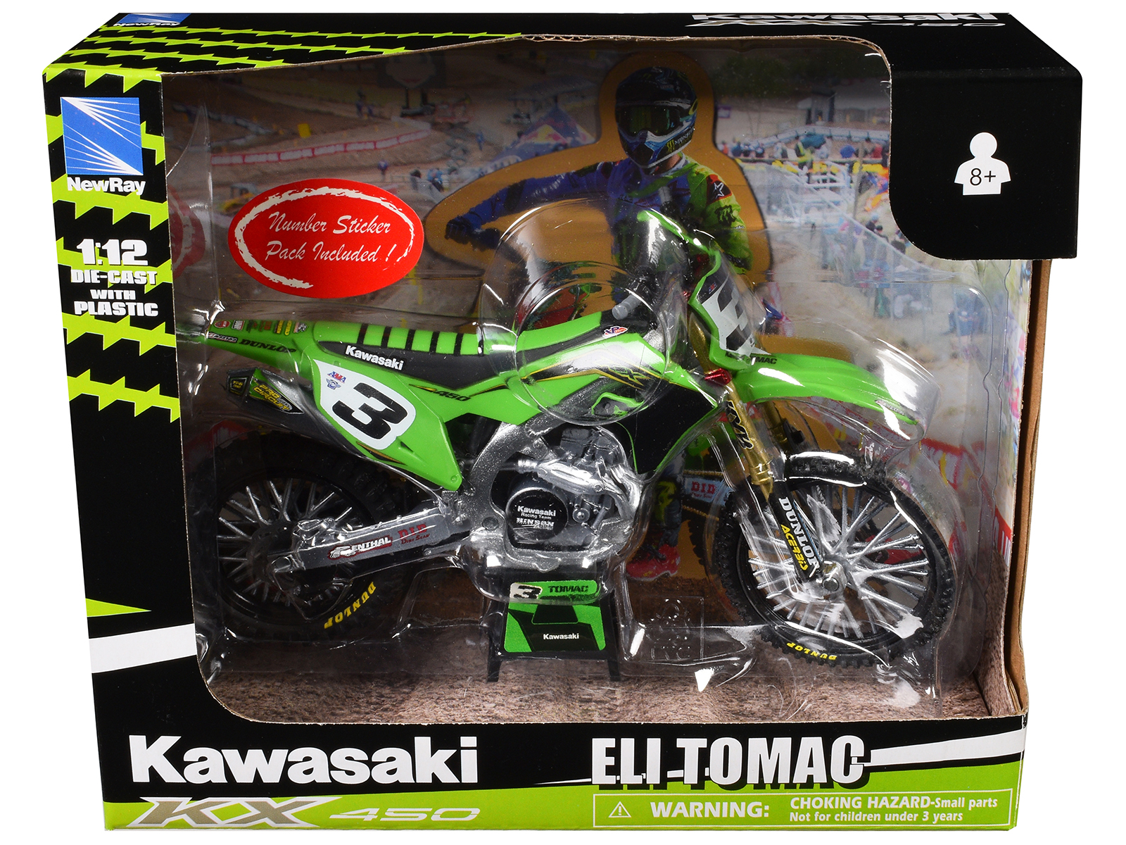 2010 Kawasaki Ninja ZX-10R Green with Plastic Display Stand 1/12 Diecast Motorcycle Model by Maisto