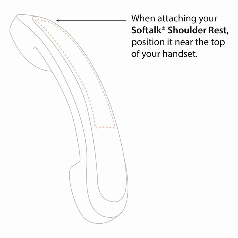 Antibacterial Black Phone Shoulder Rest | Landline Telephone Accessory (00601M)