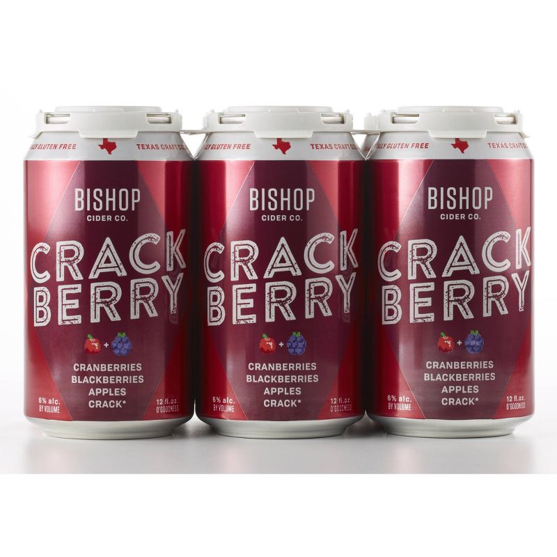 Bishop Crack Berry Hard Cider - 6pk/12 fl oz Cans