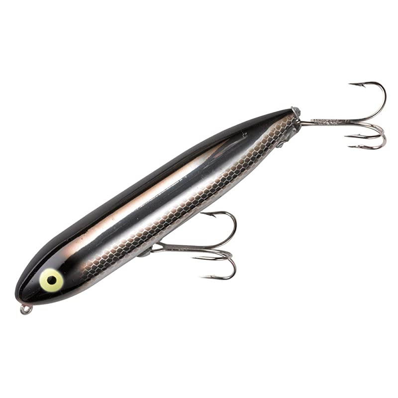 Zara Spook Topwater Fishing Lure Legendary WalkTheDog Lure Black Shiner Wounded Zara Spook 34 oz