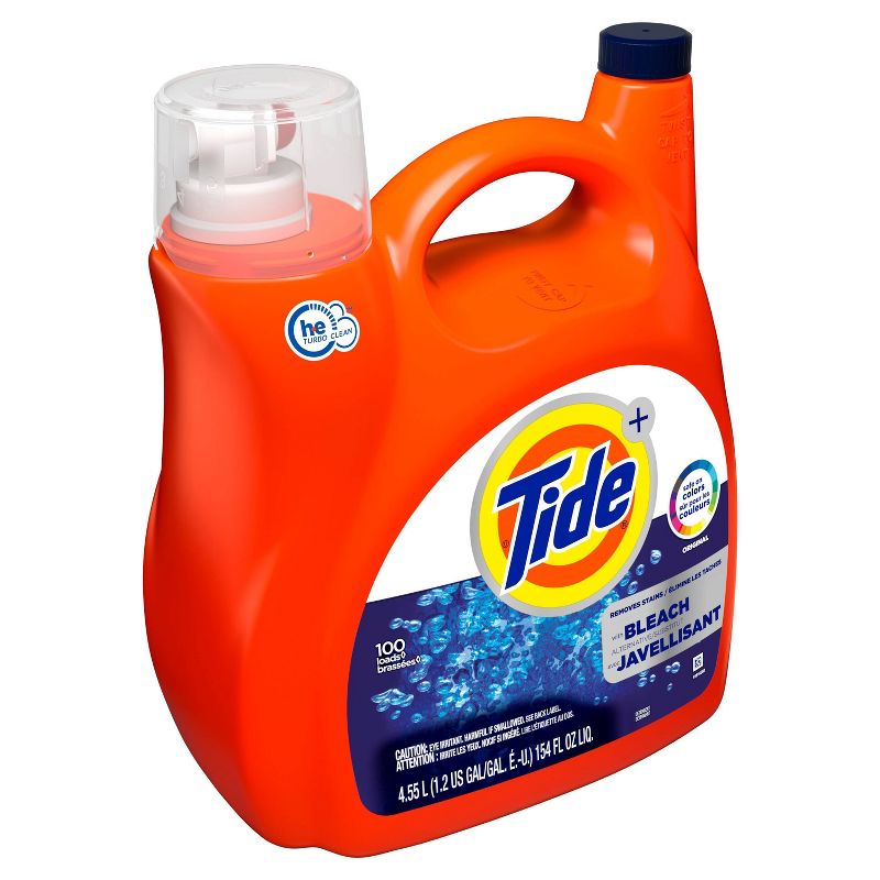 Tide with Bleach Alternative Original Scent Liquid Laundry Detergent - 154 fl oz