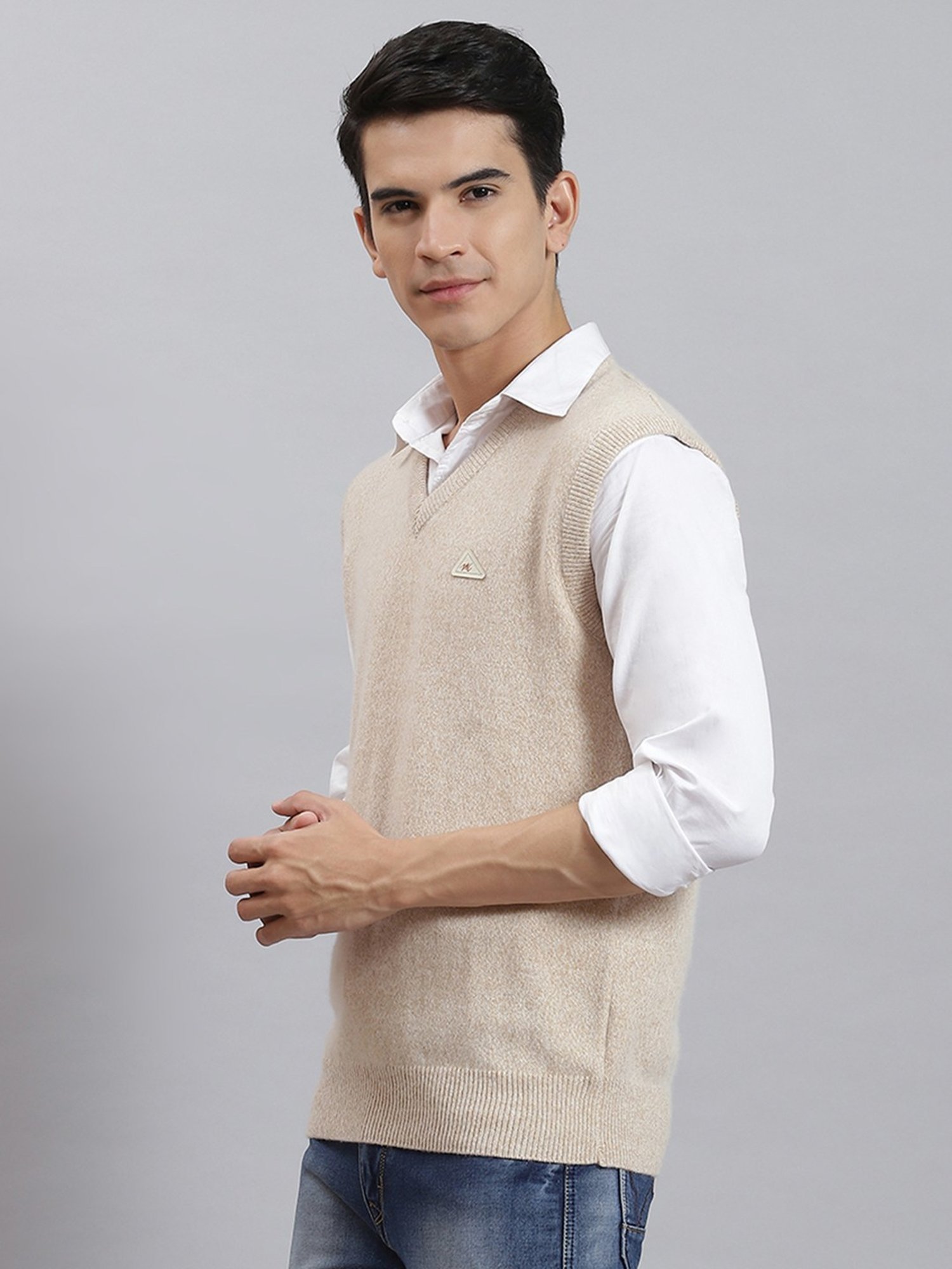 Monte Carlo Beige Regular Fit Sweater