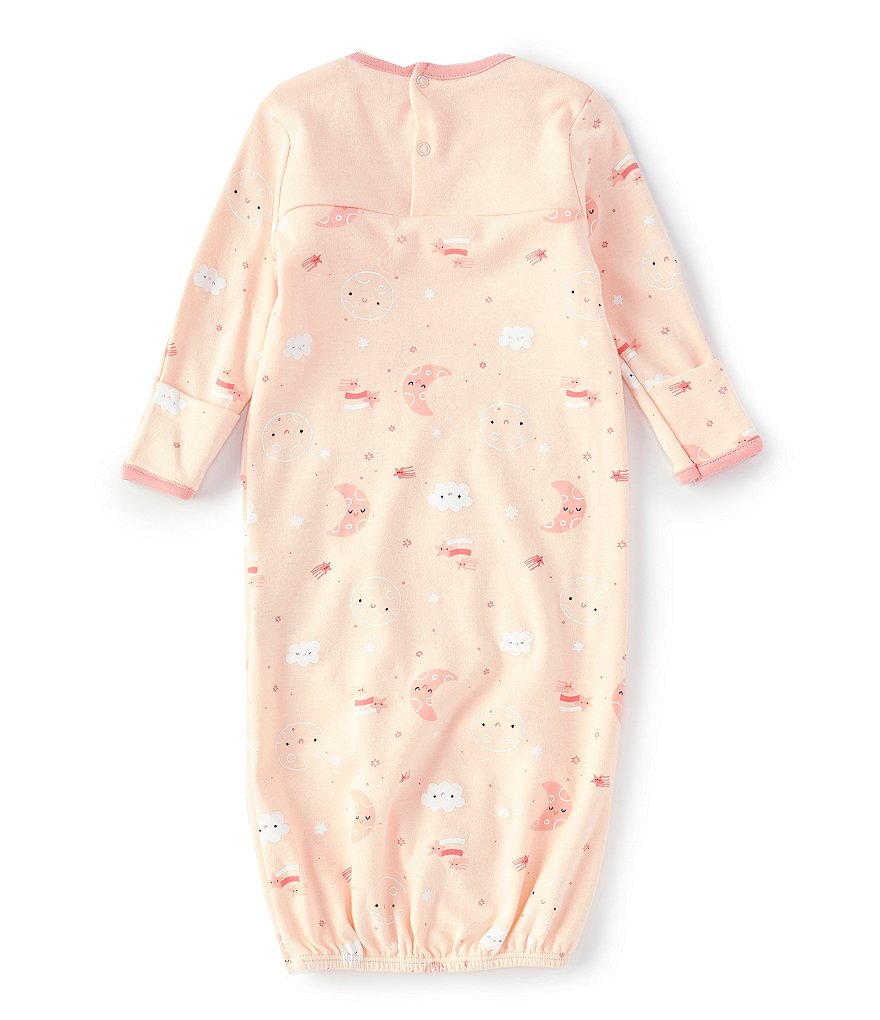 Hudson Baby Infant Girl Fleece Long-Sleeve Gowns 3pk, Navy Rose, 0-6 Months