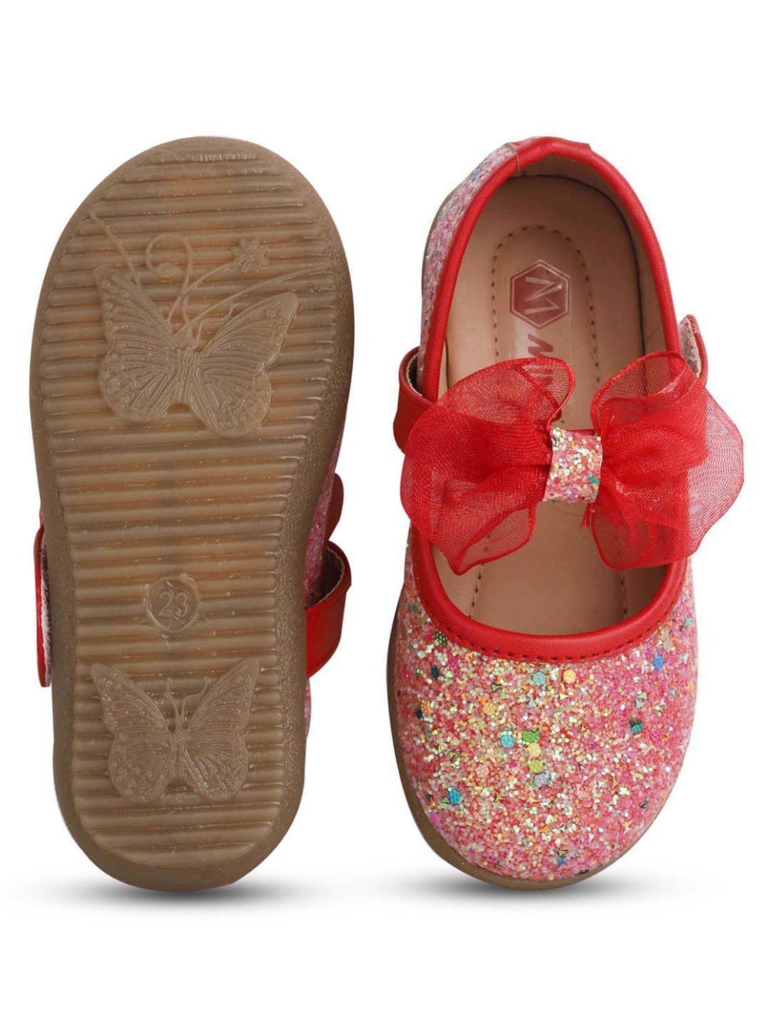 Minesole Kids Rock Red Mary Jane Shoes