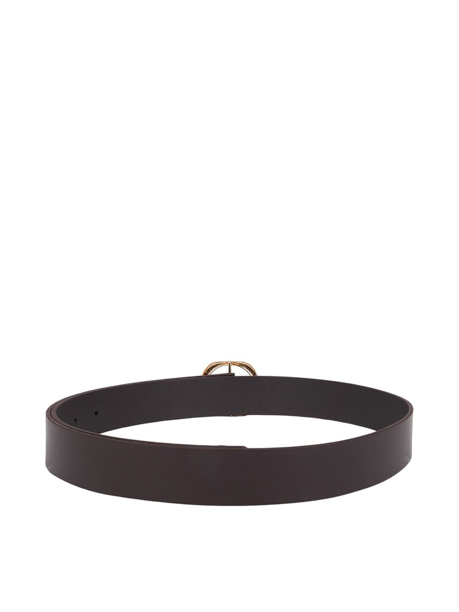 Hidesign Mariko Brown Solid Leather Narrow Belt