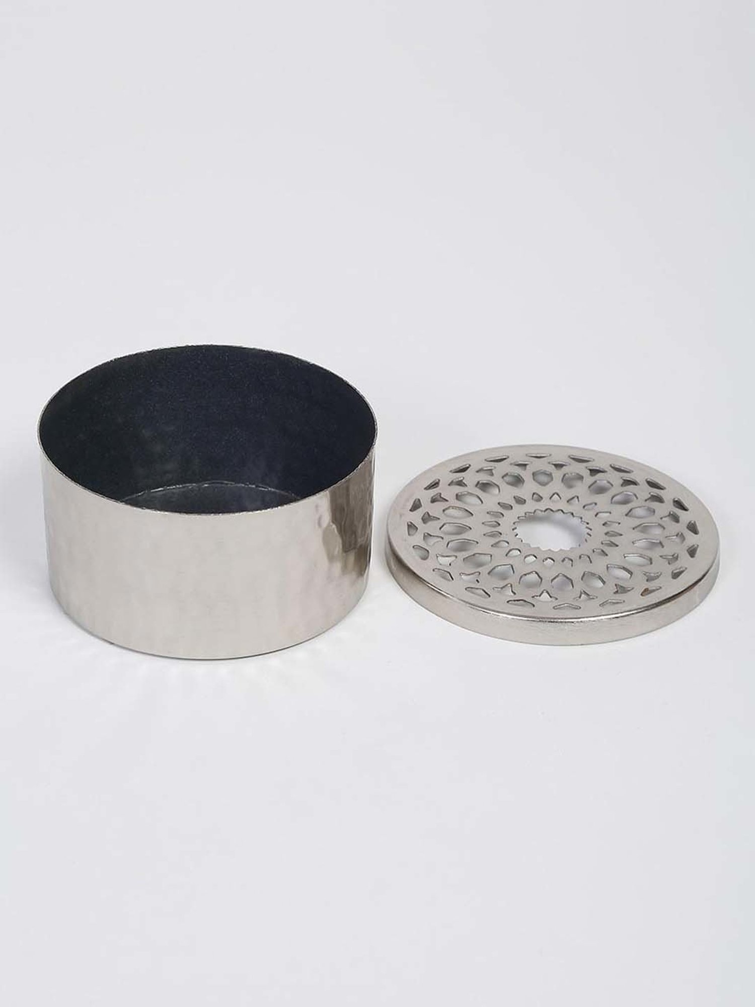 Fabindia Ihita Silver Metal Utility Box