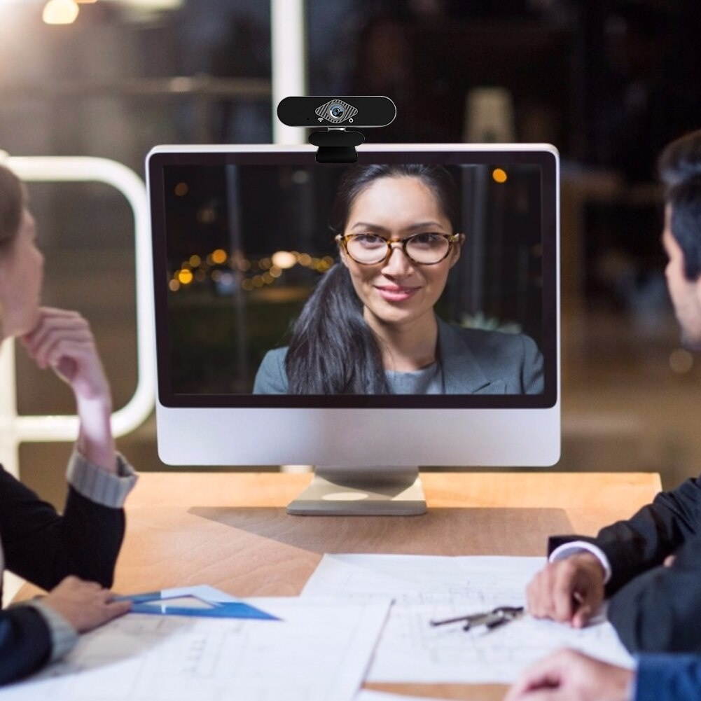 Office Caring Webcam 1920x1080P Web Camera USB Plug n Play HD Camcorder Computer Supplies for PC Computer Laptop