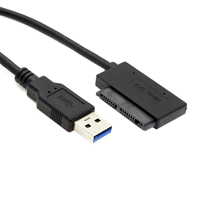 USB Adapter Cable USB 30 to Micro SATA 7+9 16 Pin 18 90 Degree Angled Hard Disk Driver SSD Adapter Cable 10cm
