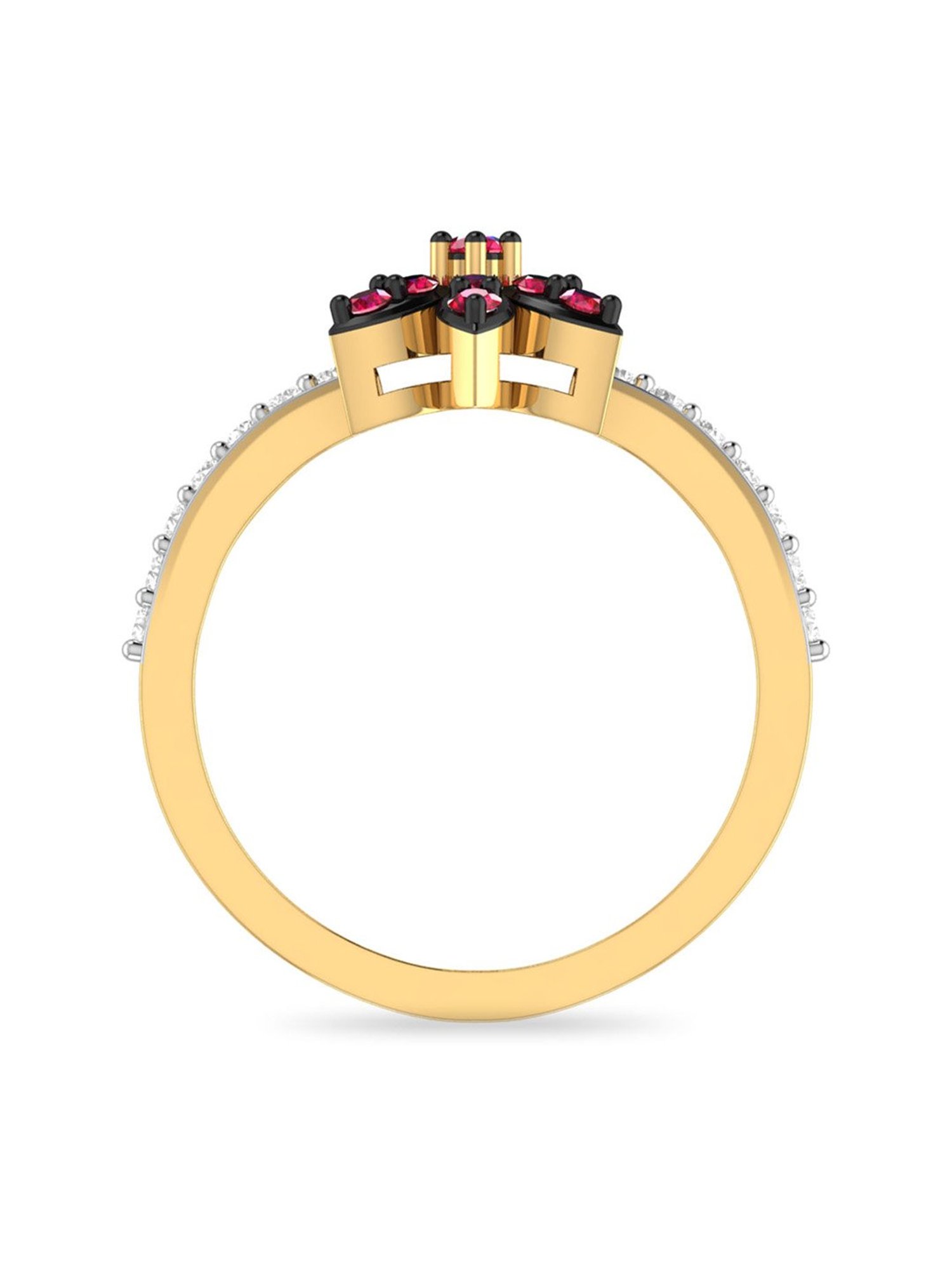 PC Jeweller Red Lily 18k Gold Ring for Women