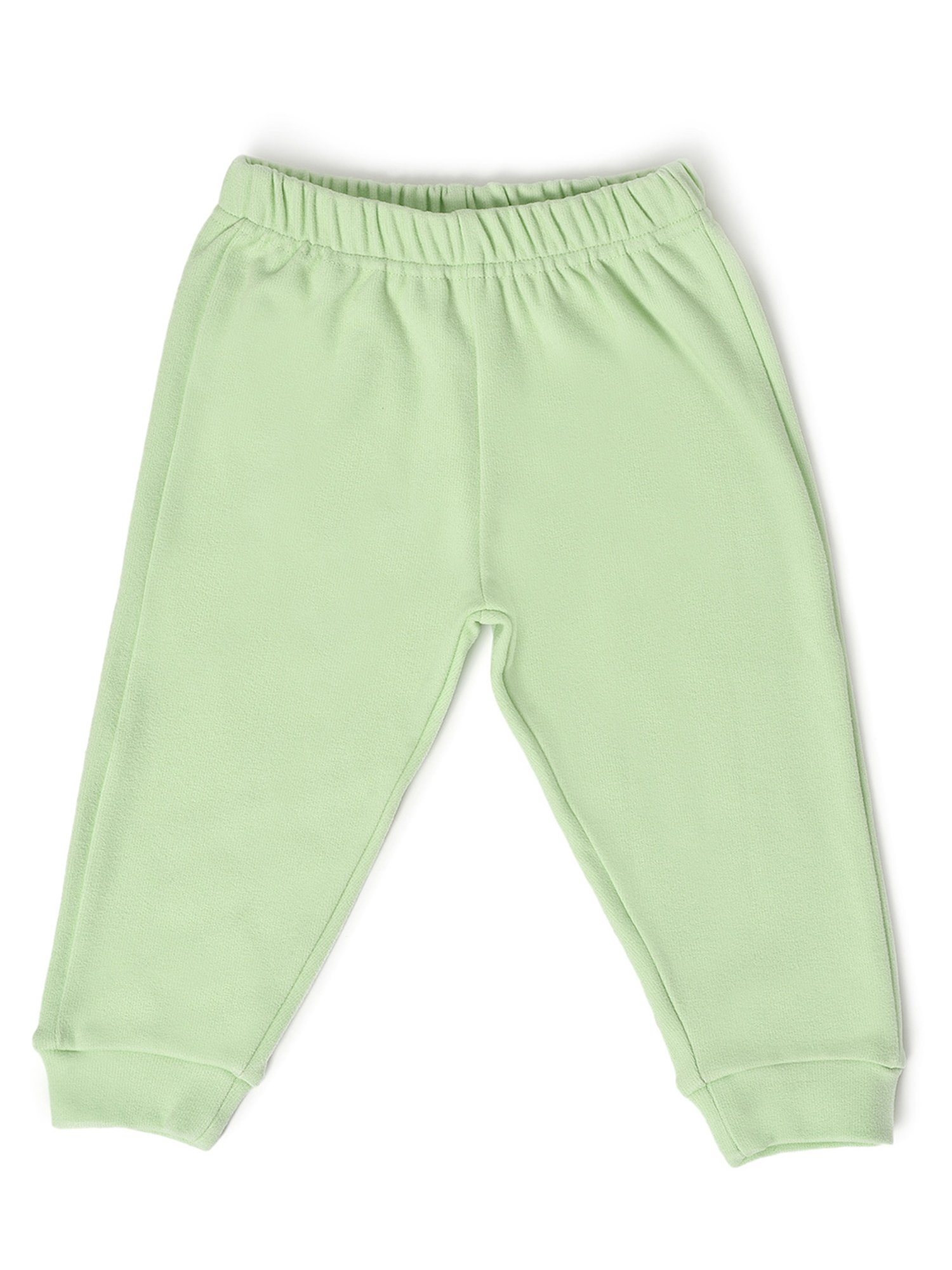 MiArcus Kids Light Green Solid Full Sleeves Thermal Top with Thermal Pants