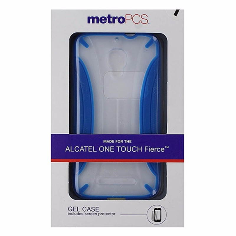 MetroPCS Gel Case for Alcatel One Touch Fierce - Blue/Clear