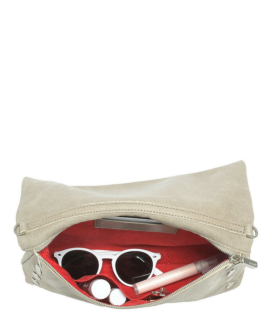 Hammitt VIP Fold Over Large Studded Leather Zip Flap Crossbody Bag