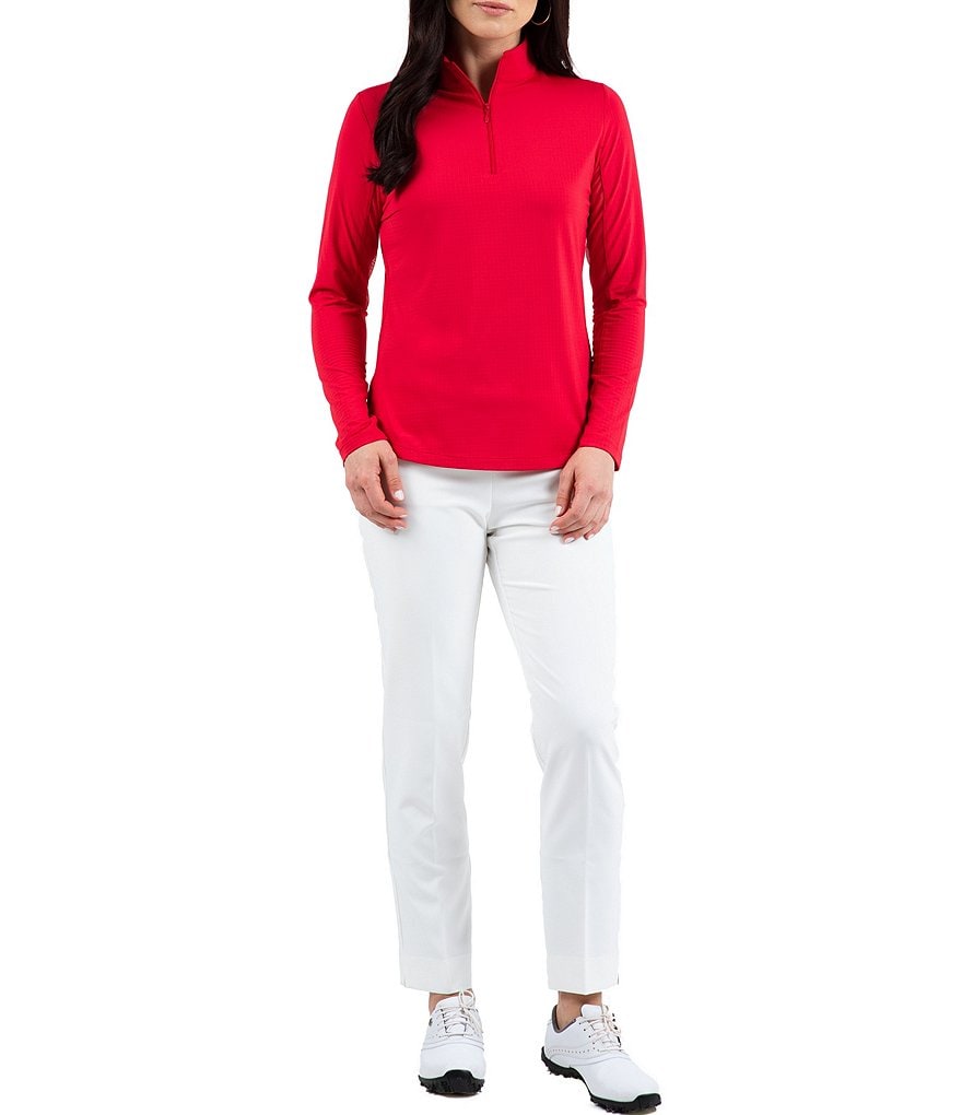 IBKUL Solid Long Sleeve Mock Neck Top