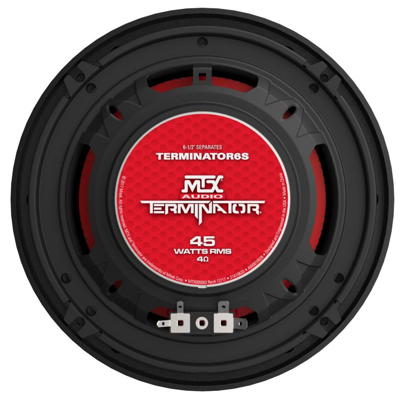 MTX Terminator 6.5 Inch Woofer Cone Component Speaker Pair with 45 Watt RMS